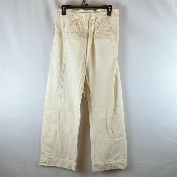 Free People Sky Rider Straight-Leg Pants- Ecru- Size Small NWT - Picture 6 of 9